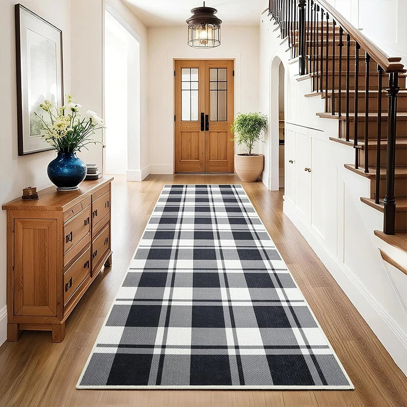 Hallway Carpet Runner Rug – Non-Slip, Machine Washable Geometric Hallway Runner Rug HIP