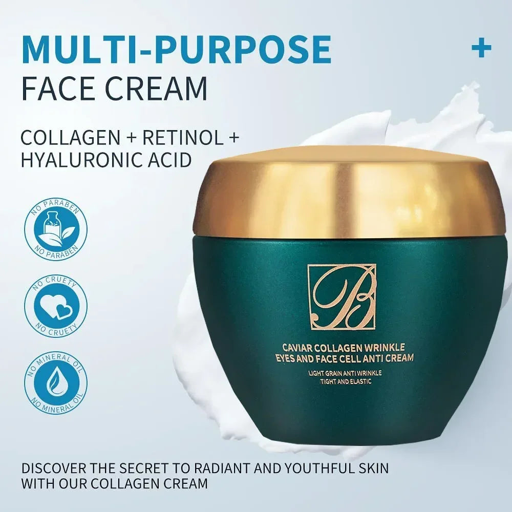 Caviar Collagen Face & Eye Cream – Day & Night Moisturizer Collagen Face Cream HIP