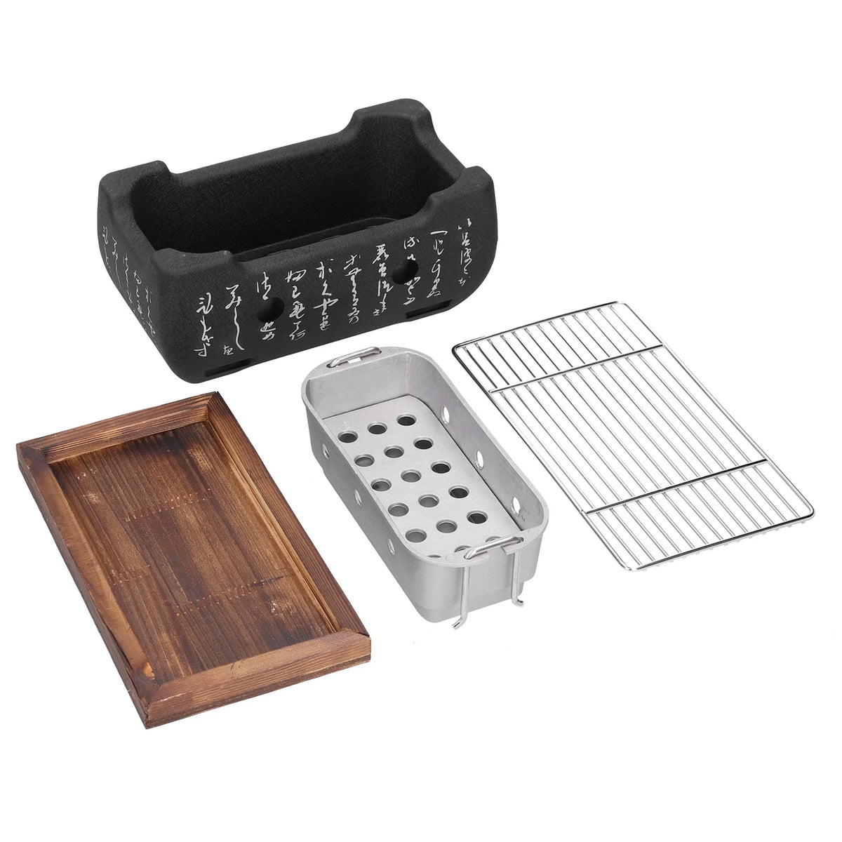 Portable BBQ Grill Japanese Barbecue Grill Mini Household Aluminium Alloy Charcoal Barbecue Stove Oven Accessories HIP