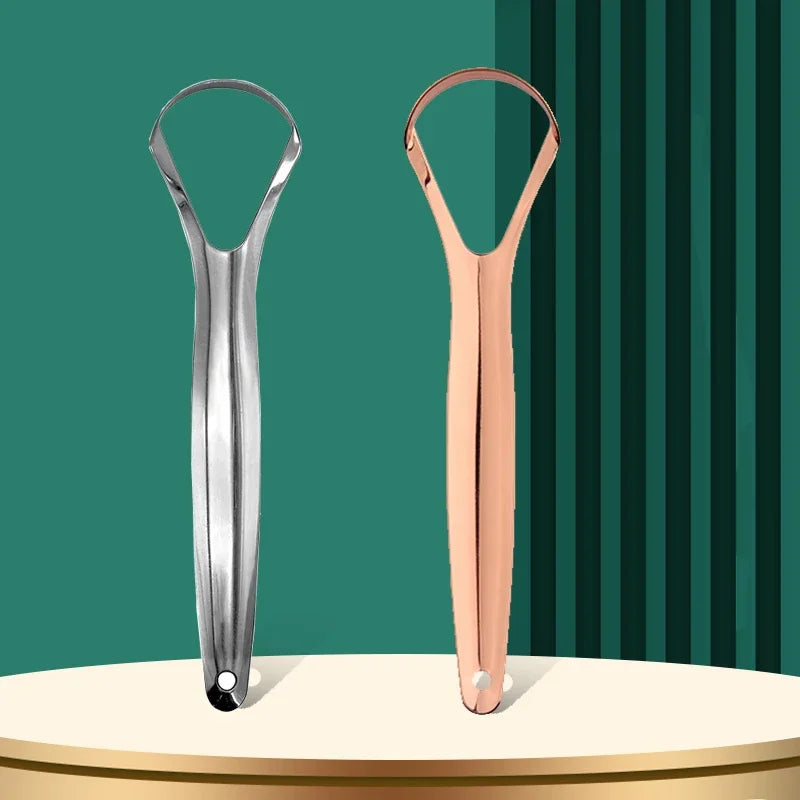 Stainless Steel Tongue Scraper Set | Fresh Breath Oral Care Tongue Scraper HIP