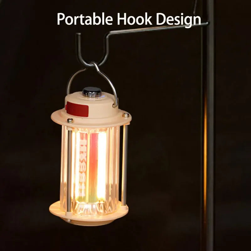 LED Retro Tripod Camping Lantern | USB Rechargeable Dimmable Camping Lantern HIP
