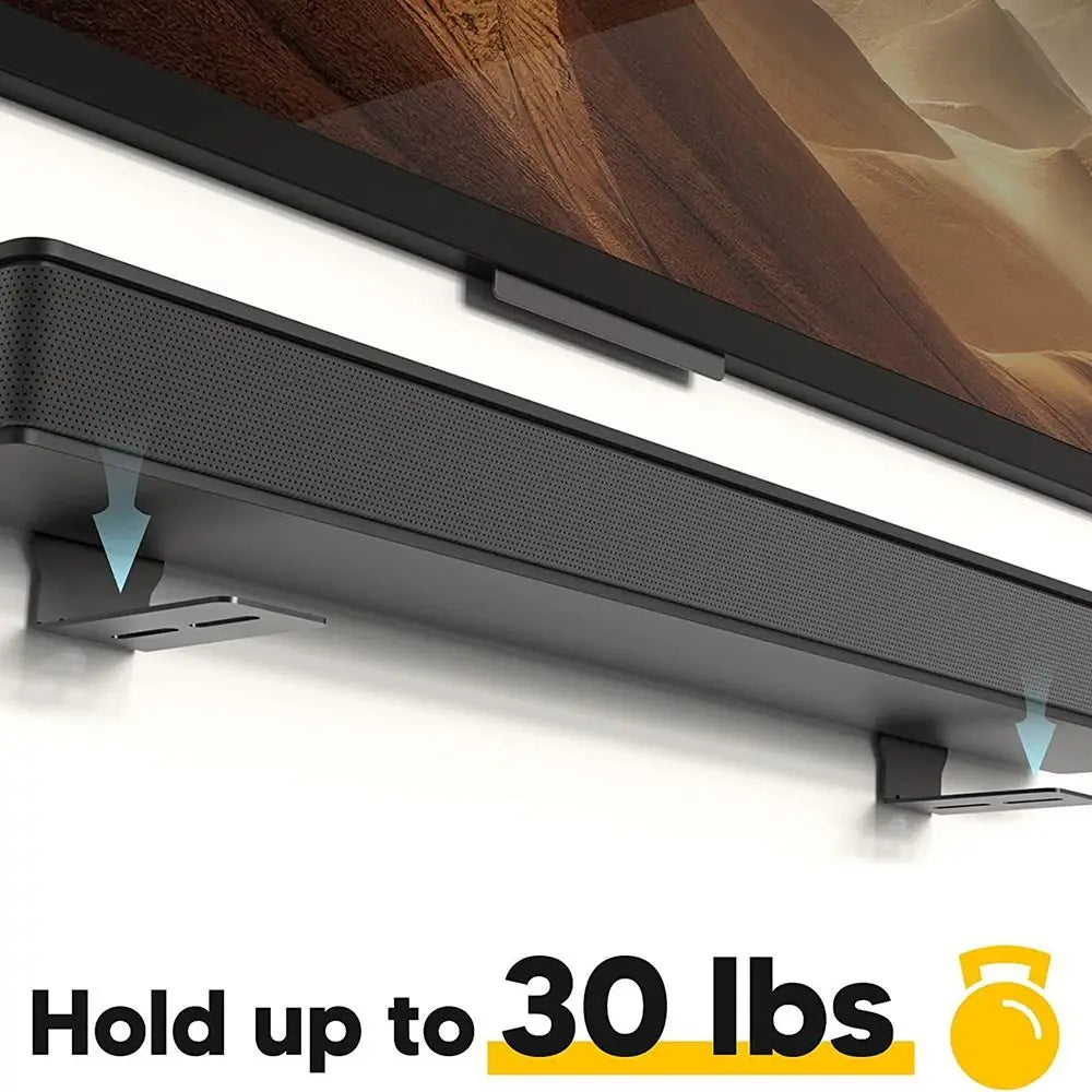 Universal Soundbar Wall Mount Bracket – Anti-Drop Metal 2-Pack Soundbar Wall Bracket HIP
