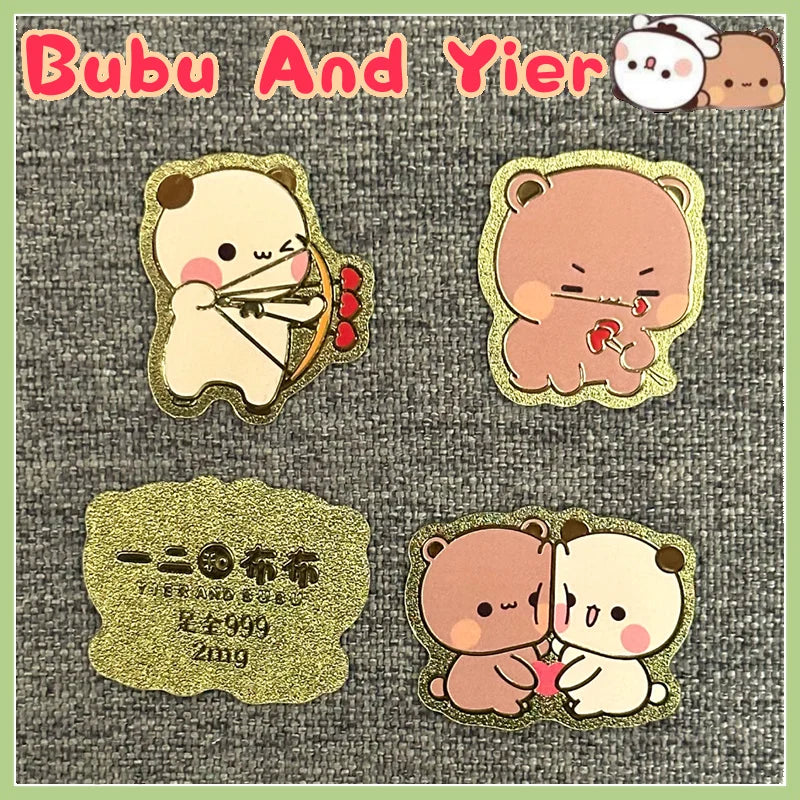 Panda Bubu & Dudu 999 Gold Phone Stickers – Anime Gift Anime Phone Sticker HIP