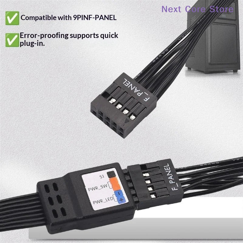 9-Pin Motherboard Front Panel Extension Cable 20/30/50cm Motherboard Extension Cable HIP