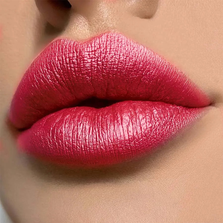 Red Metallic Lipstick Longlasting Glitter Lip Glaze Waterproof Lips Makeup Moisturize Luminous Liptint Shimmer Shiny Lipgloss HIP