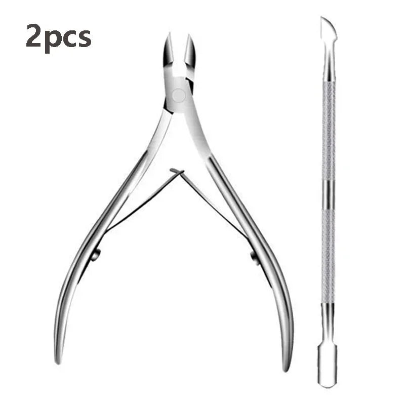 Professional Stainless Steel Cuticle Trimmer & Pusher Set Cuticle Care Set HIP C503-2pcs