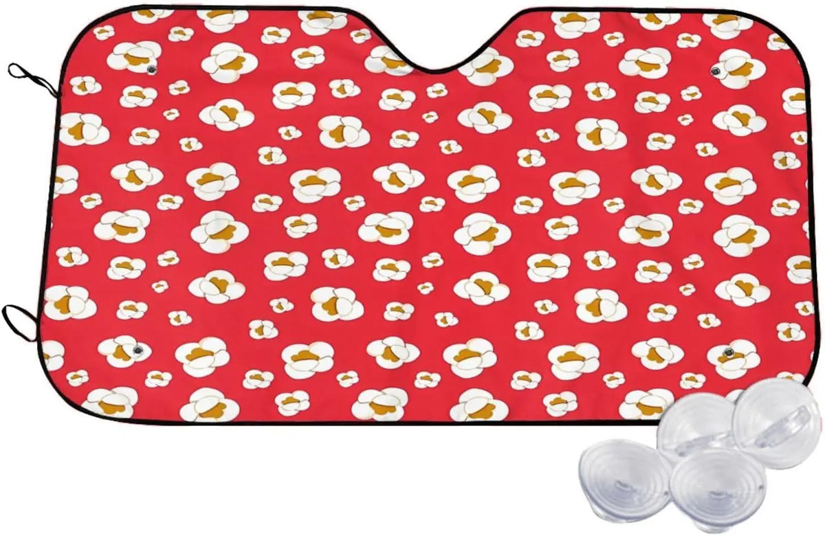 Popcorn Lovers Car Windshield Sun Shade – UV Heat Shield Car Sun Shade HIP S