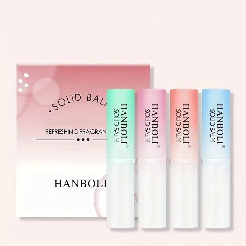 4-Pack Solid Perfume Sticks – Portable Long-Lasting Fragrance Solid Perfume Set HIP 4pcs