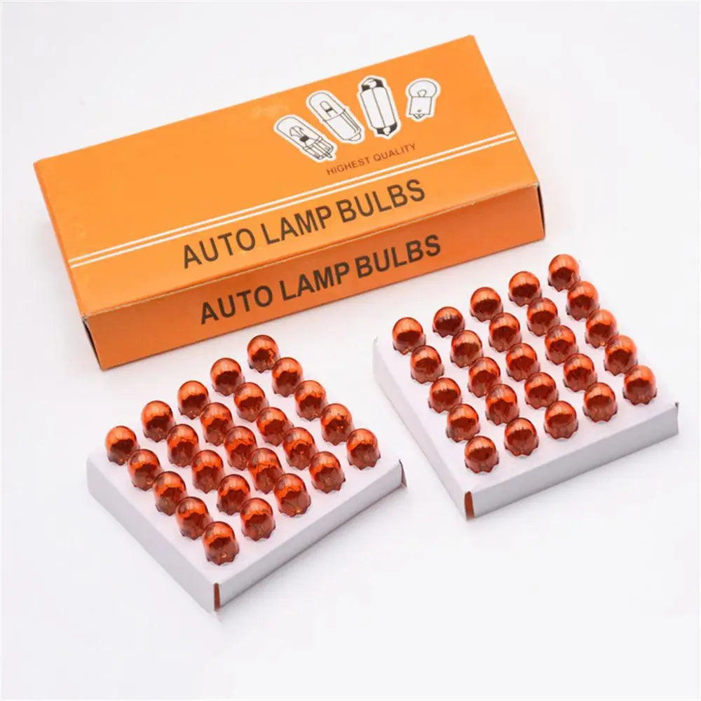 50-Pack 12V 3W Amber LED Bulbs – T10 W5W 501 Car Lights Automotive LED Bulbs HIP