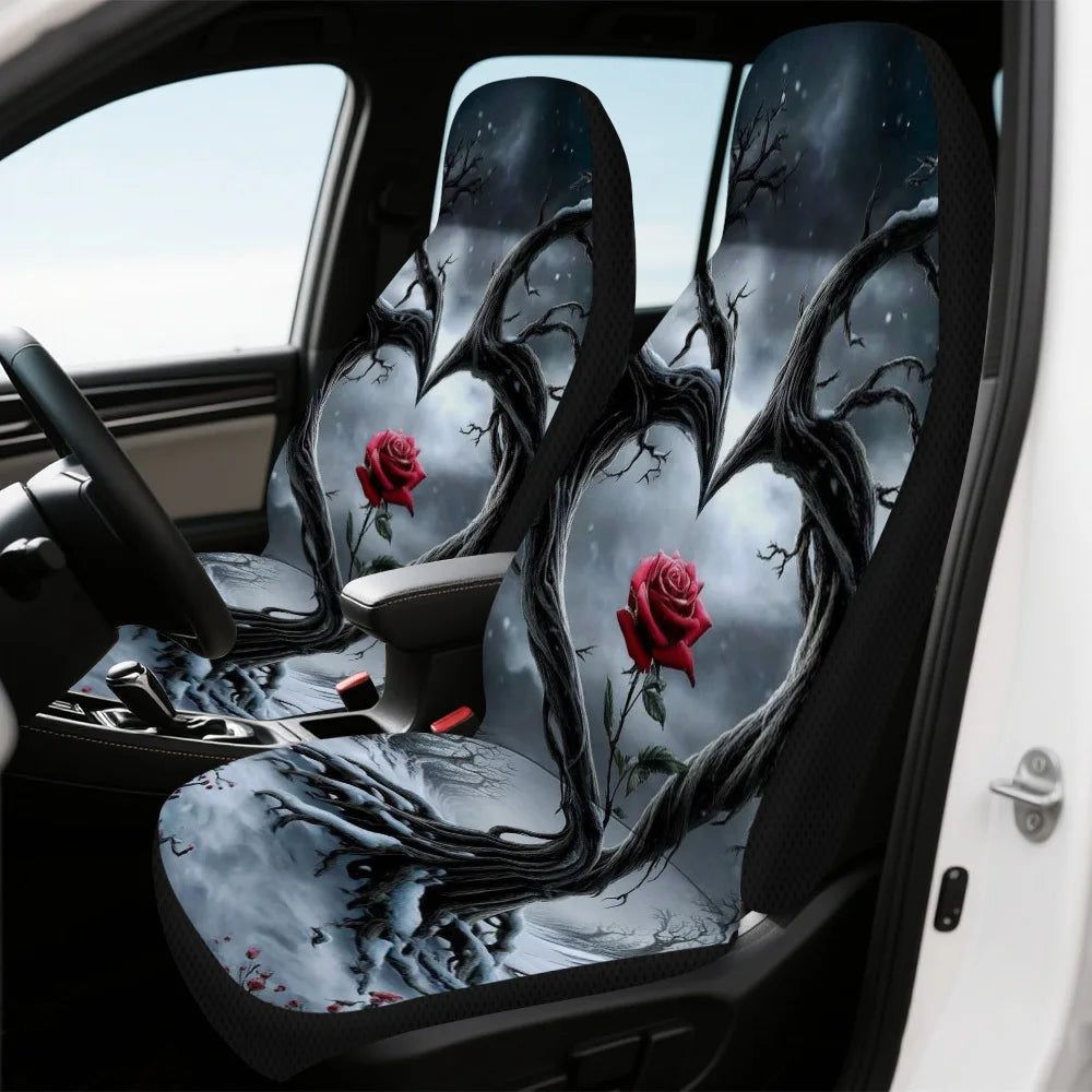 2-Piece Heart Tree Car Seat Covers – Universal All-Season Fit Car Seat Covers HIP black