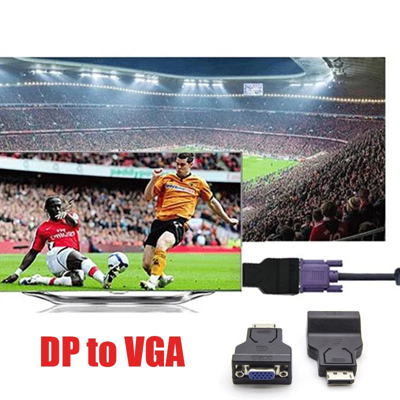 DisplayPort to VGA Adapter 1080P HD – Plug & Play Converter Display Port Adapter HIP