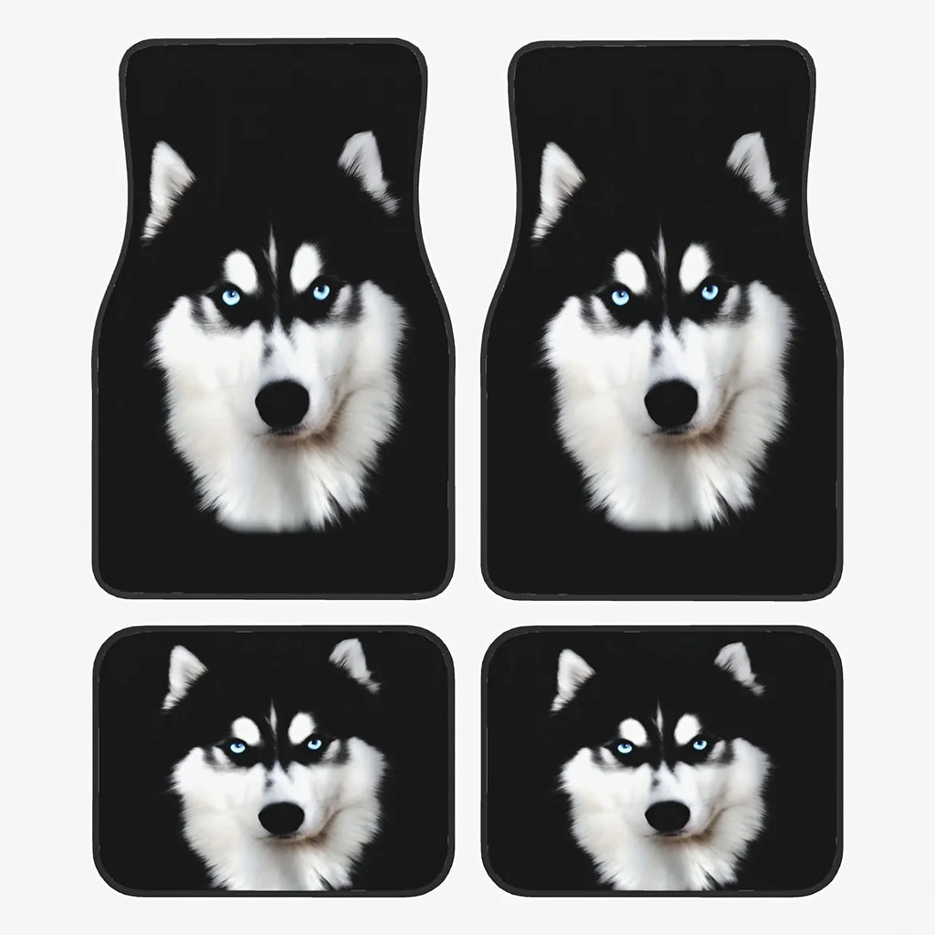Set of 4 All-Weather Car Floor Mats – Husky Design, Universal Car Floor Mats HIP black one size