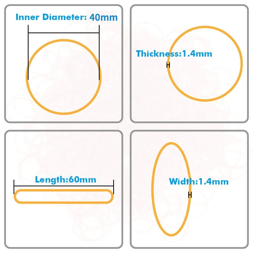 Yellow Rubber Bands 38mm – Bulk 100/300/1000 Pack Rubber Bands HIP