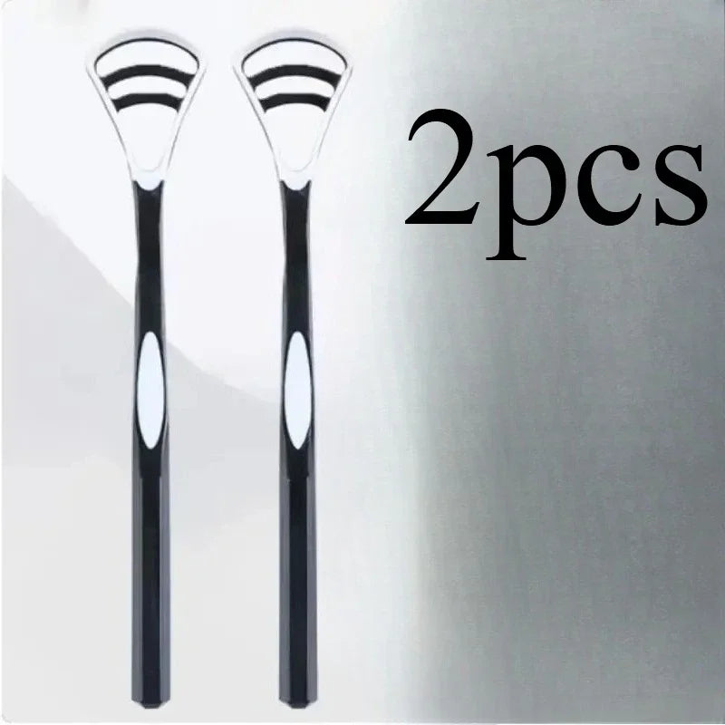 Dual-Sided Tongue Scraper & Brush – Fresh Breath | RUZOFO Tongue Scraper HIP C758-Black 2pcs
