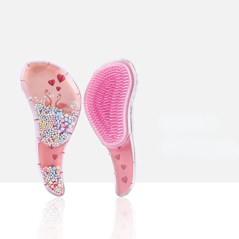 Cartoon Magic Comb Anti-static Massage Unicorn Hair Brushes Tangle Detangle Shower Massage Hairbrush Comb Salon Accessories Pink HIP NO.2