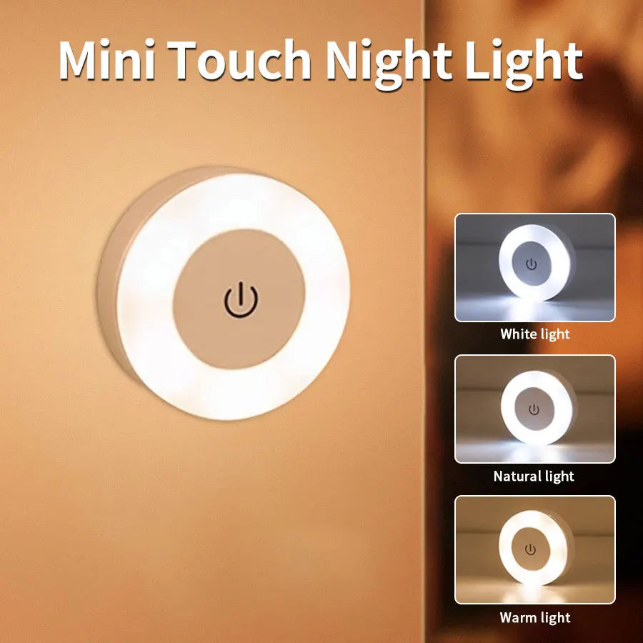 Rechargeable Touch Dimming LED Night Light Wireless Wall Lamp Reading Book Light Dimmable For Bedroom Cabinet Kitchen Wardrobe HIP