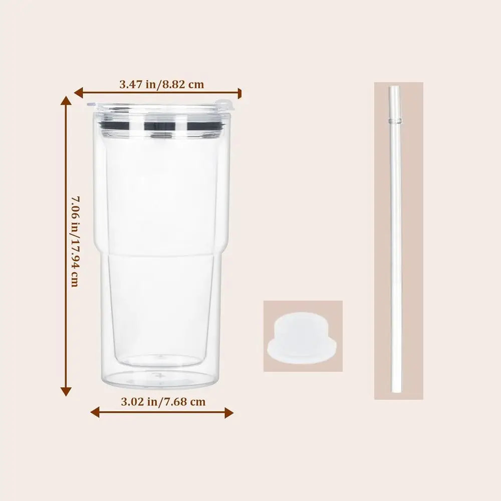 20oz DIY Snow Globe Tumbler – Double-Wall Mason Jar Cup Snow Globe Tumbler HIP