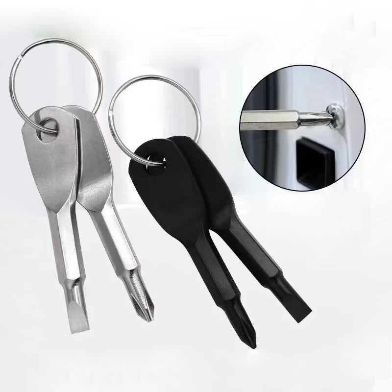 2-Pack Mini Keychain Screwdriver Set – EDC Pocket Tool Mini Keychain Screwdriver HIP
