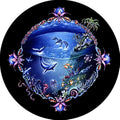 Dolphin Whale Spare Tire Cover – Durable Polyester UV Protector Spare Tire Cover HIP Acquiesce 14 in
