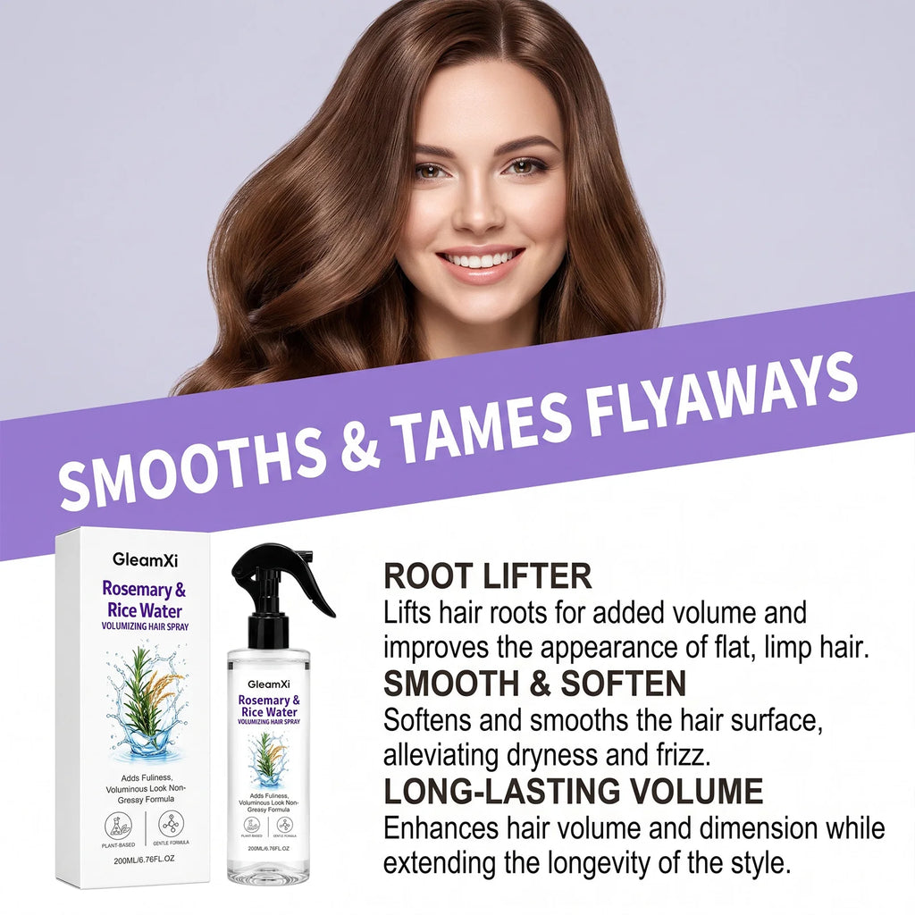 Rosemary Rice Water Hair Spray – Volume & Frizz Control Hair Styling Spray HIP