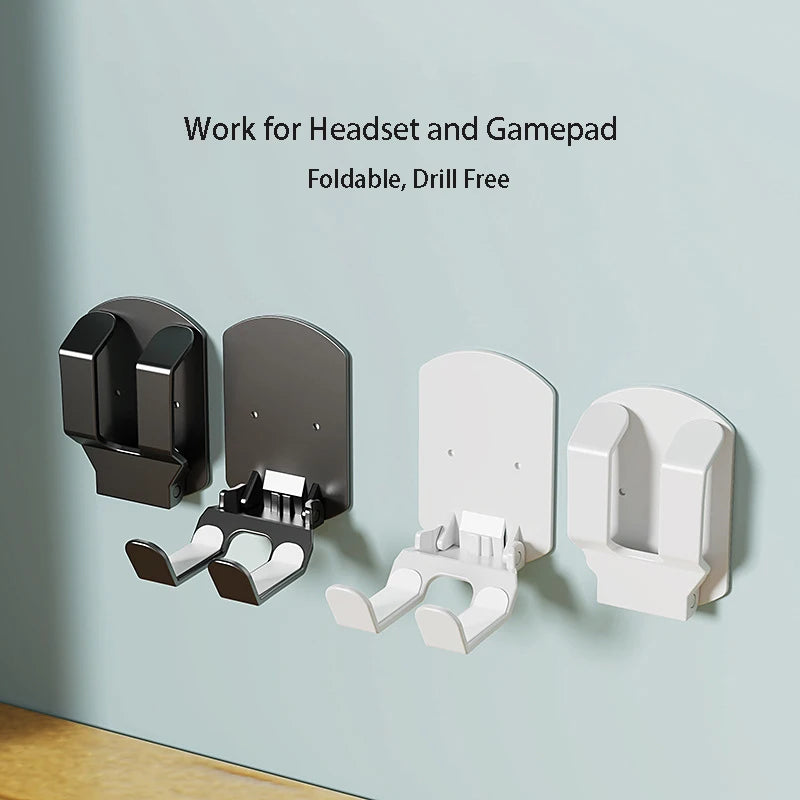 Foldable Wall Mount Headset & Controller Holder – Universal Controller Wall Mount HIP