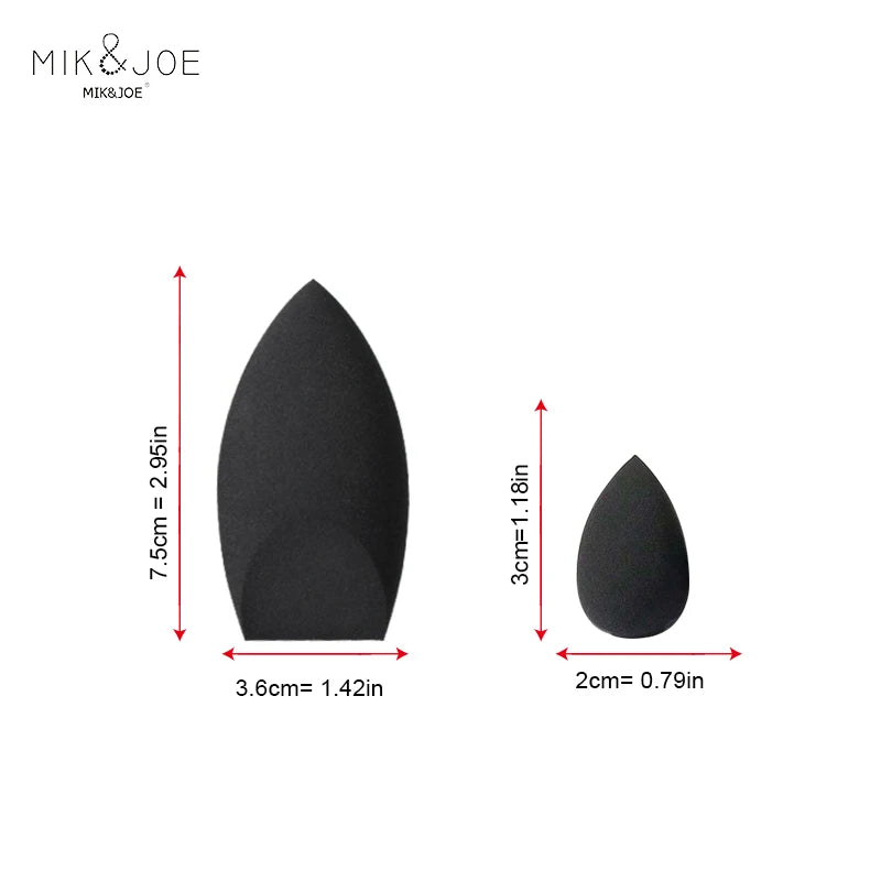 2-Pack Black Beauty Sponge Egg – Latex-Free Makeup Blender Makeup Blender Sponge HIP
