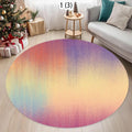 Rainbow Gradient Round Rug – Ombre Non-Slip Boho Floor Mat Round Area Rug HIP 4 80X80CM