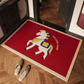 Horse Pattern Welcome Doormat – Non-Slip Indoor & Outdoor Rug Entryway Doormat HIP 1 40x60cm-Felt