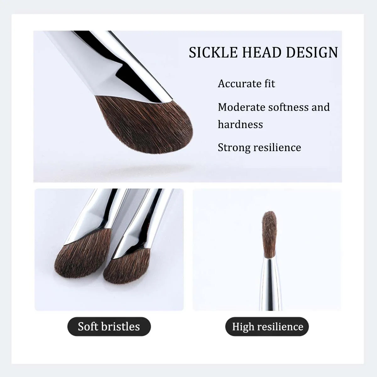 Scythe Beveled Nose Shadow & Highlighter Blending Brush Contour Makeup Brush HIP