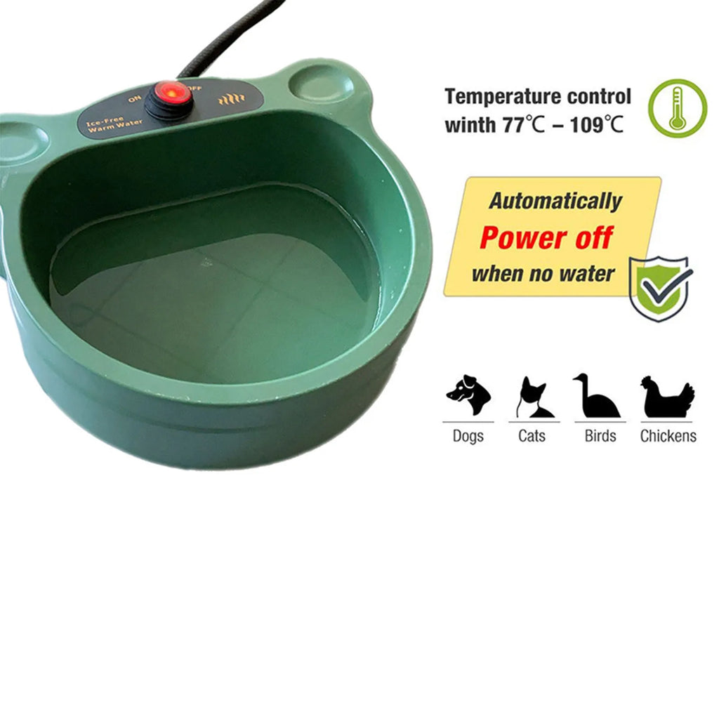 Electric Dog Water Bowl Green Heated Dog Bowl for Pet Dog Electric Dog Water Bowl Heated Dog Bowl Thermal Dog Bowl HIP
