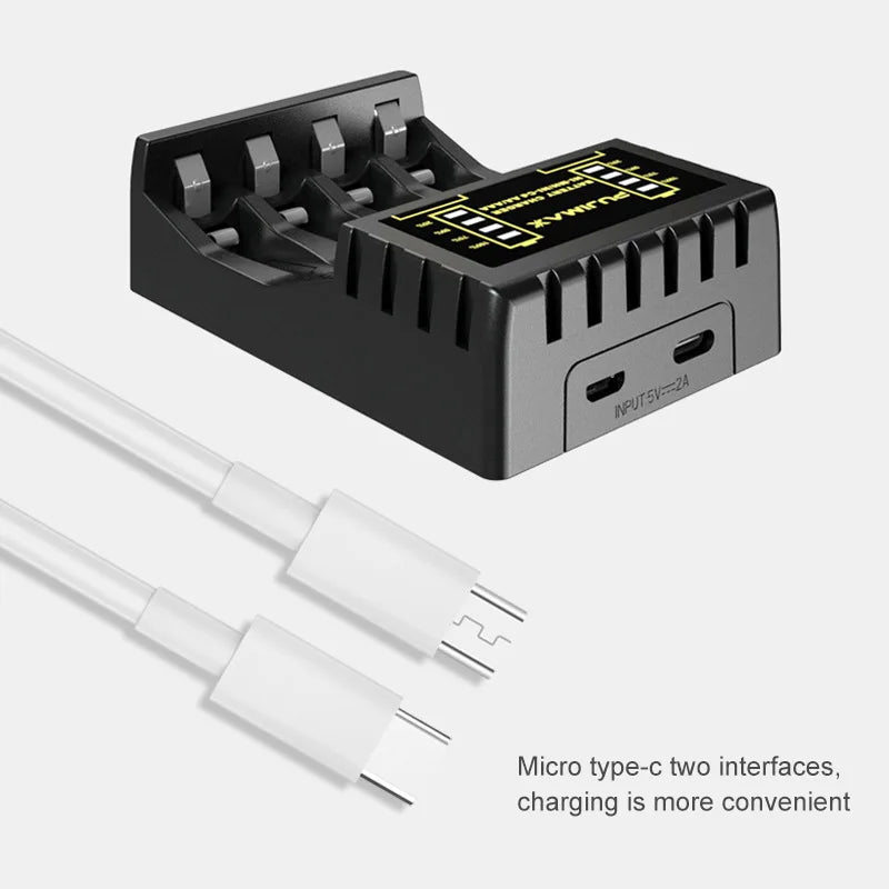 4-Slot USB Intelligent AA AAA Ni-MH Ni-Cd Battery Charger Battery Charger HIP