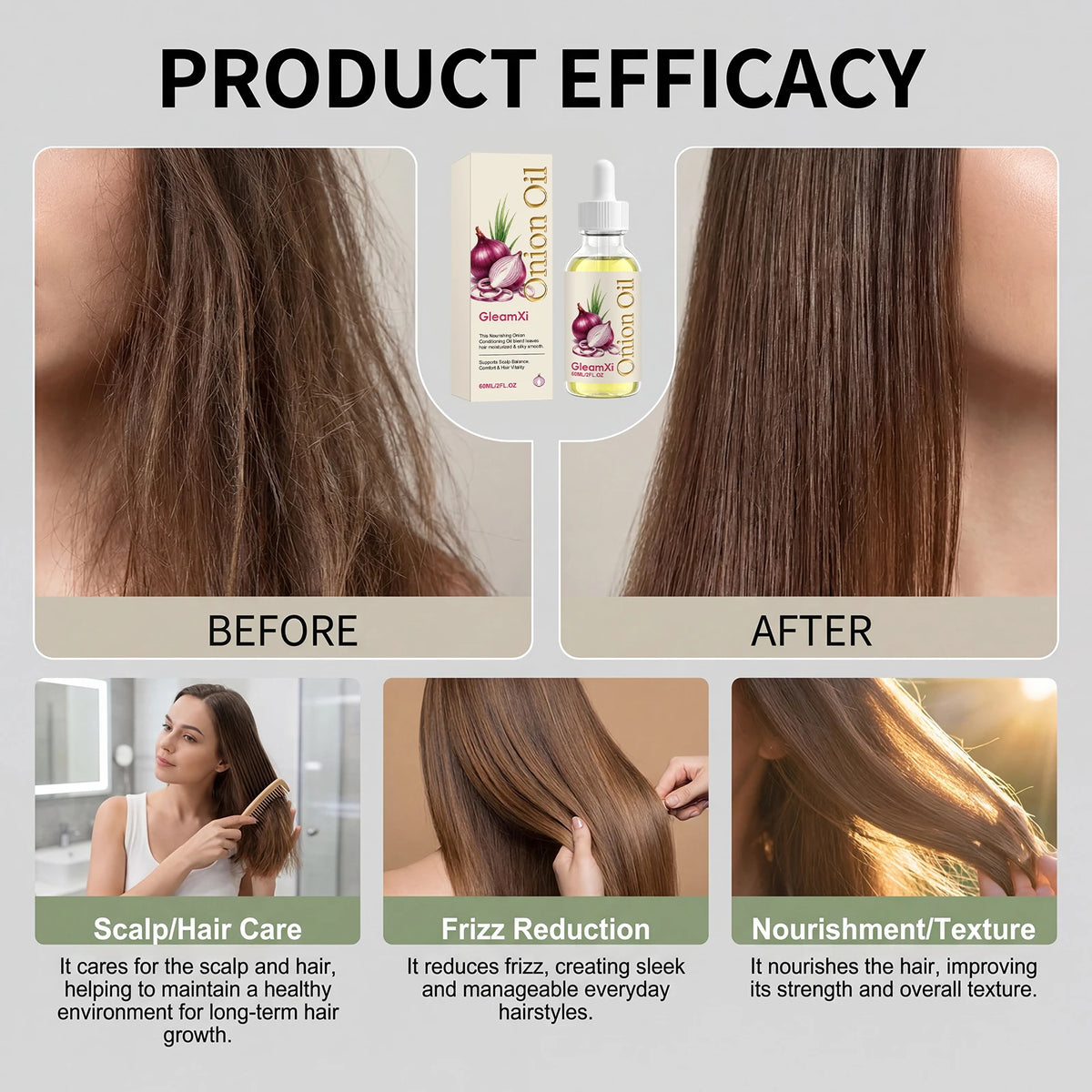 Arginine Hair Oil Serum – Frizz Control, Moisture & Shine Hair Oil Serum HIP