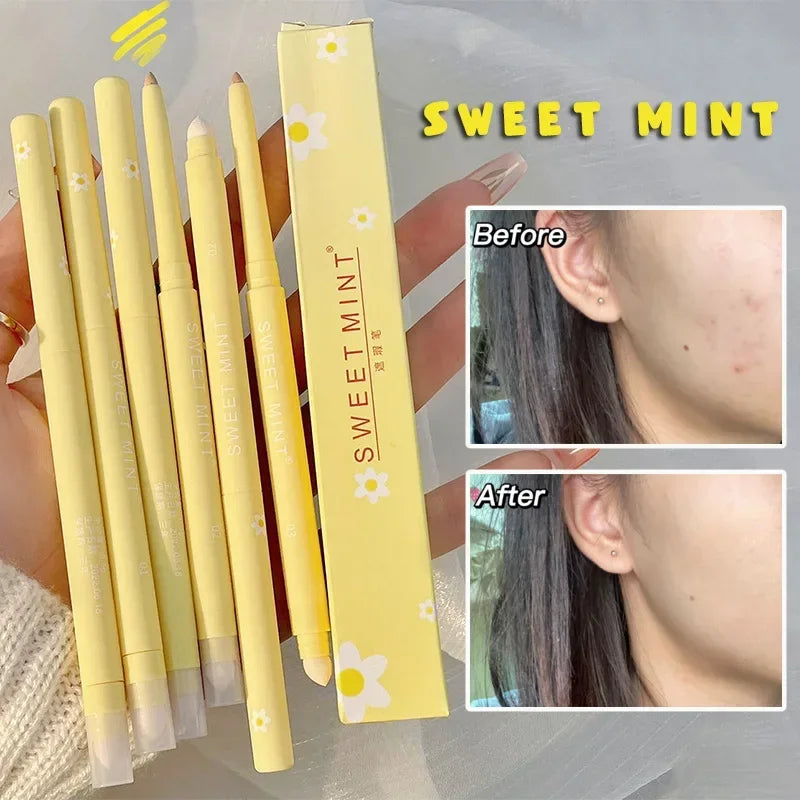 Full Cover Concealer Stick Pencil Conceal Spot Blemish Cream Foundation Waterproof Double-ended Contour Makeup Tool Cosmetic HIP