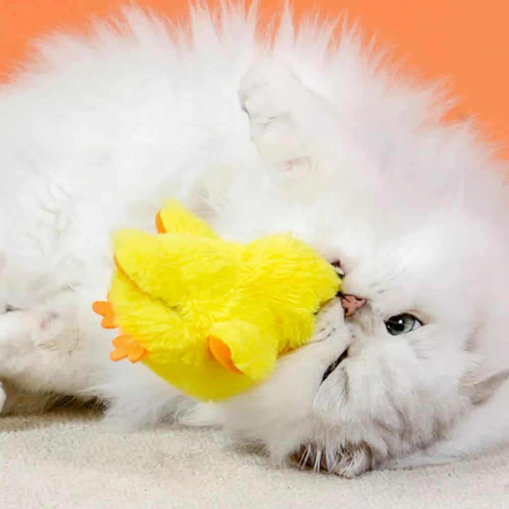 Interactive Cat Toys Flapping Duck Cat Toy Flapping Wings Duck Catnip Toys Vivid Squeak Simulation Bird Interactive Cat Toy HIP