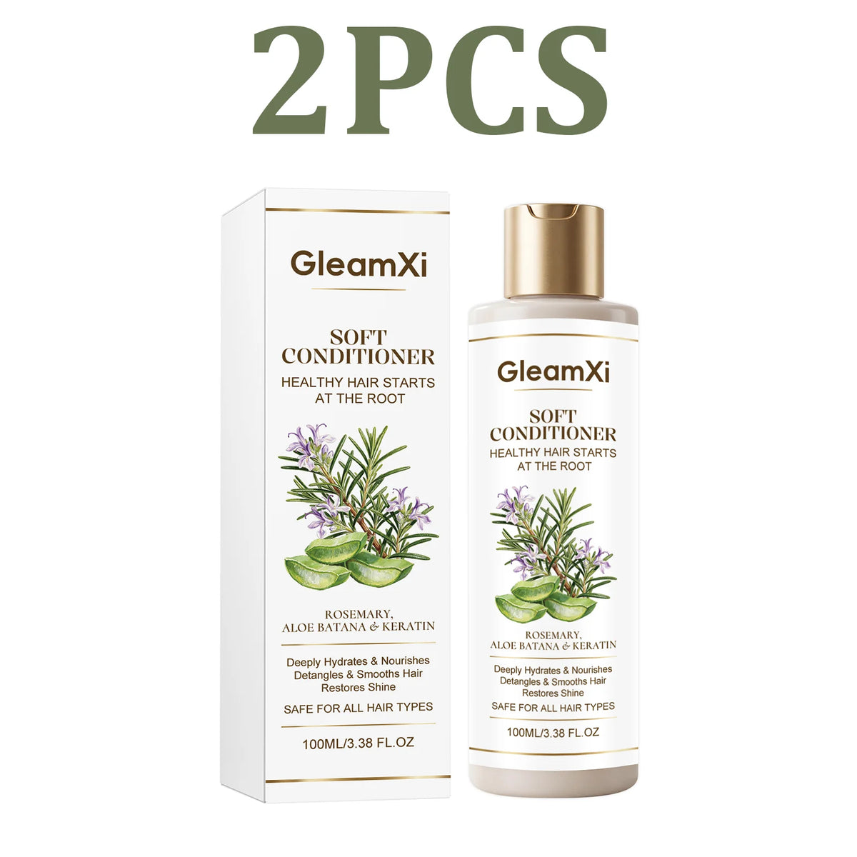 Rosemary Hair Conditioner – Frizz Control, Vitamin E & Shine Hair Conditioner HIP 2PCS