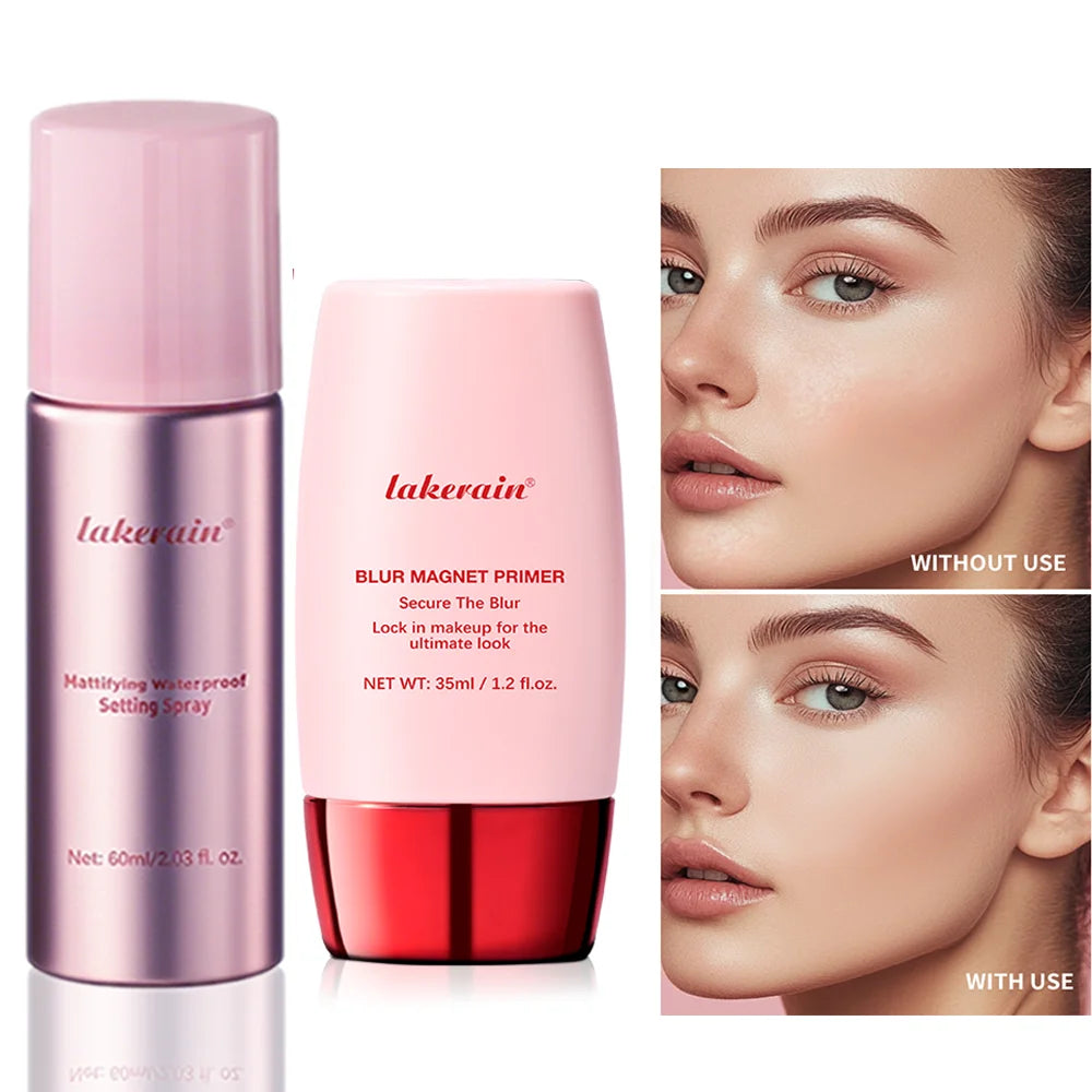 Makeup Set Of Makeup Primer And Setting Spray Invisible Pore Color Rendering Hold Makeup For Base Makeup And Makeup Finishing HIP 1 set
