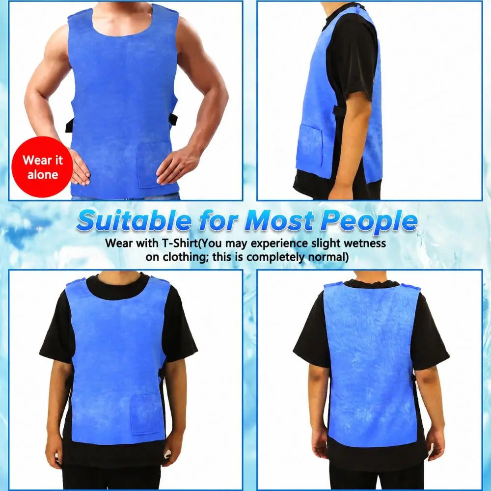 Water-Activated Evaporative Cooling Vest – Unisex Summer Evaporative Cooling Vest HIP