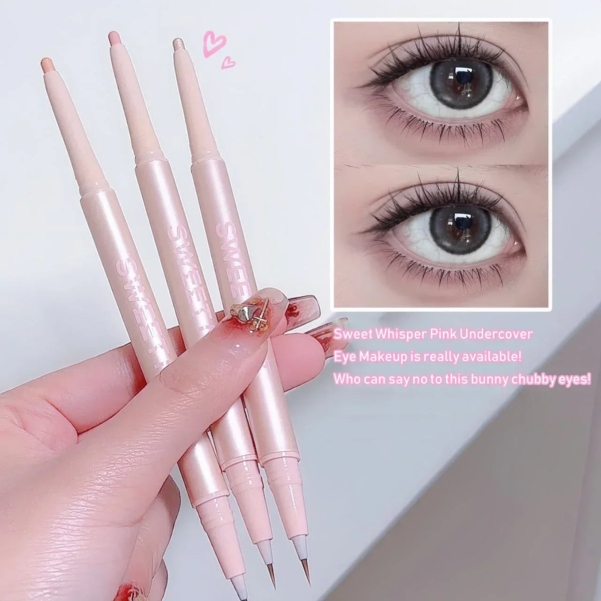 Double-ended Lying Silkworm Pencil Natural Non-smudge 2-in-1 Highlighting Eyeshadow Pen Waterproof Liquid Lower Eyelid Liner Pen HIP