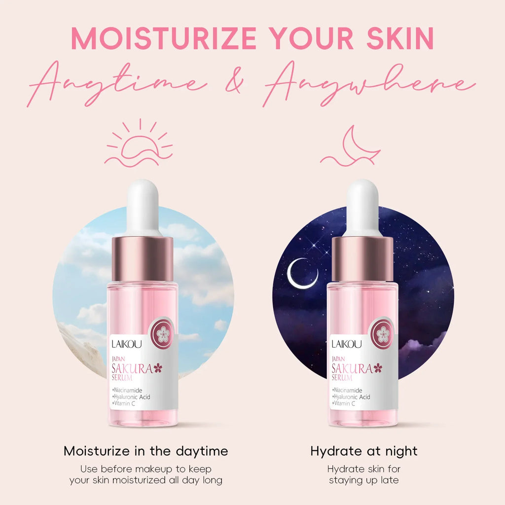 LAIKOU Sakura Face Serum 17ml – Brighten, Hydrate & Minimize Pores Face Serum HIP