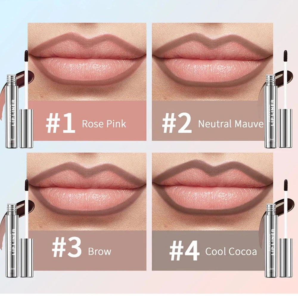 Waterproof Lip Liner Peel Off Tattoo Lipgloss Waterproof Long Lasting Matte Lip Tint Brown Contour Tear-off Lips Stain Cosmetics HIP