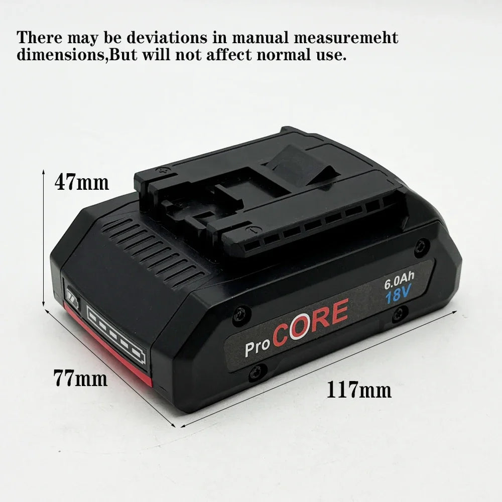 18V 6.0Ah ProCORE Li-Ion Replacement Battery for Bosch Tools Power Tool Battery HIP