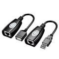 USB to RJ45 LAN Extender Adapter Set – 150ft Range (2pcs) USB Network Adapter HIP black