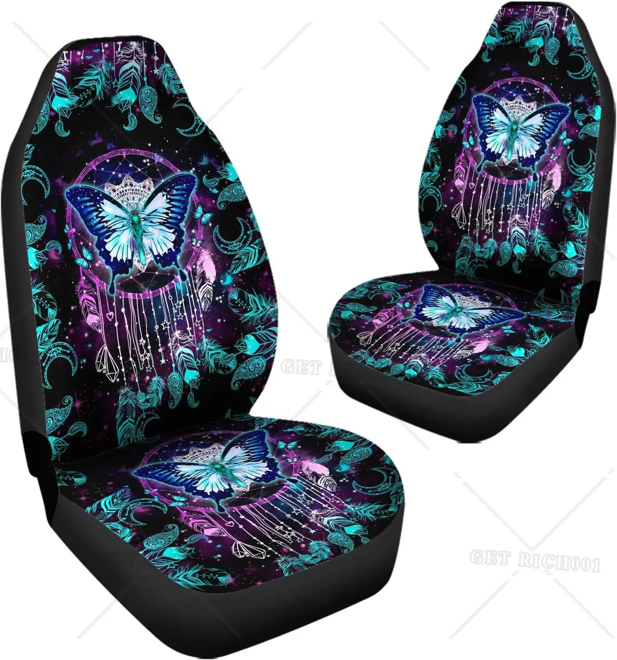 Bohemian Dream Catcher Butterfly Car Seat Covers – Set of 2 Car Seat Covers HIP