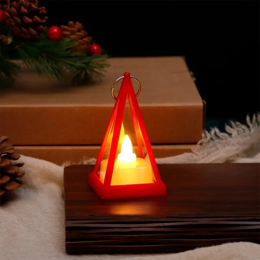 1pc Night Light Triangle Candle Pattern LED Electronic Light Bedroom Atmosphere Light Christmas Home Decoration Accessories HIP