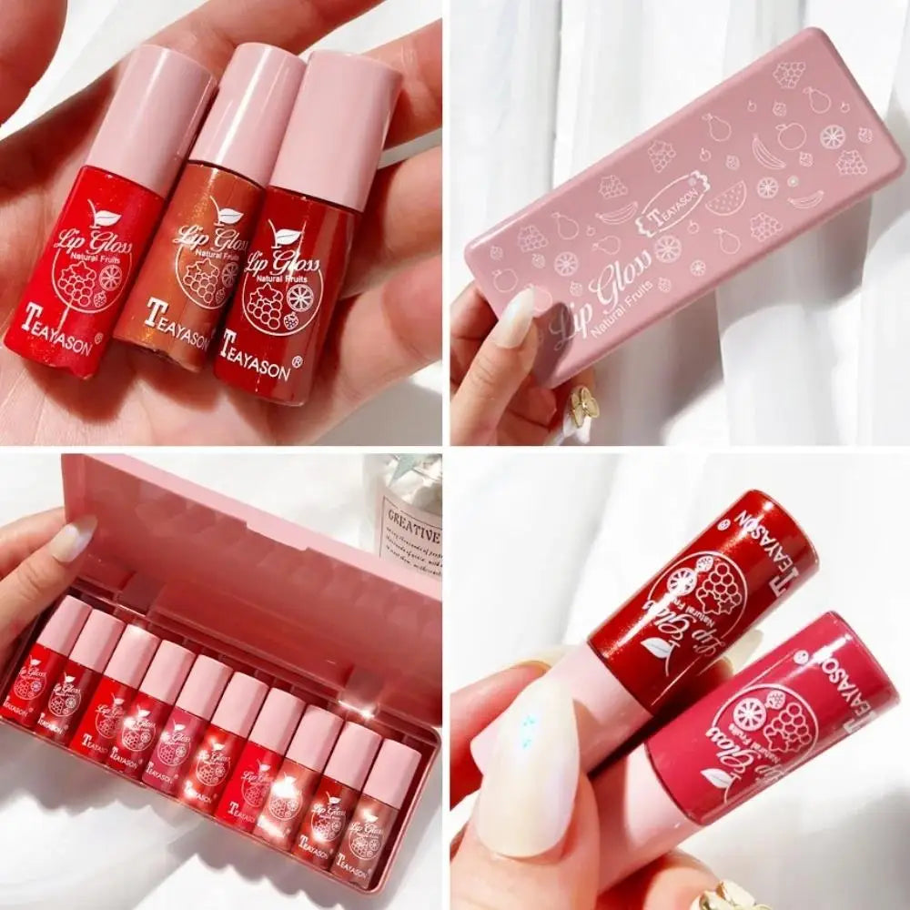 TEAYASON 10-Color Velvet Matte Lip Gloss Set – Waterproof Lip Gloss Set HIP