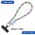 2-in-1 USB-C Fast Charge Cable & Phone Wrist Lanyard | BESY USB-C Charge Cable HIP 0.3M