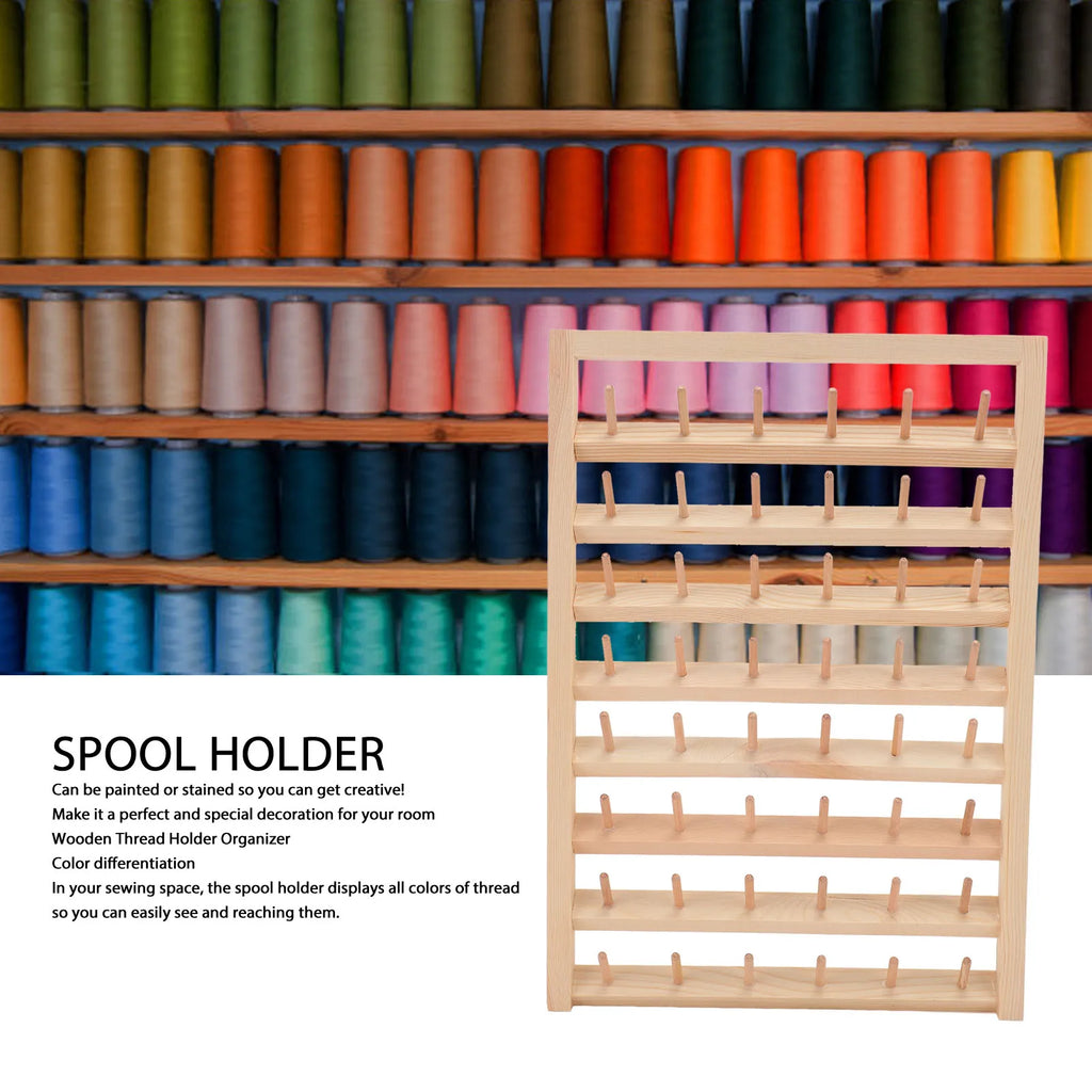 48 Spools Thread Rack Wall Mounted DIY Eco Friendly Embroidery Spool Thread Organizer for Household Sewing HIP