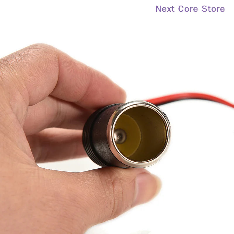 12V Female Car Cigarette Lighter Socket Plug with Cable Car Power Socket HIP