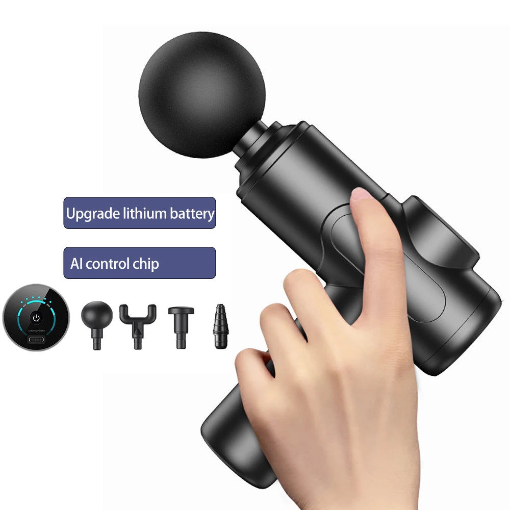 JUEYONG Percussion Massage Gun – 6 Speeds & 4 Heads Percussion Massage Gun HIP Default Title