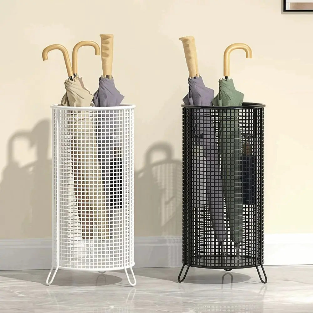 Metal Umbrella Stand with Drainage – Cylindrical Storage Rack Umbrella Stand HIP